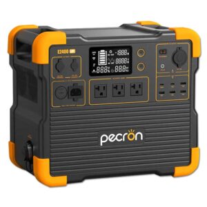 Estación de Energia PECRON E2400LFP | 2400W 2048Wh LiFePO4 | Expandible Hasta 8192Wh con Carga Rapida 1.5h