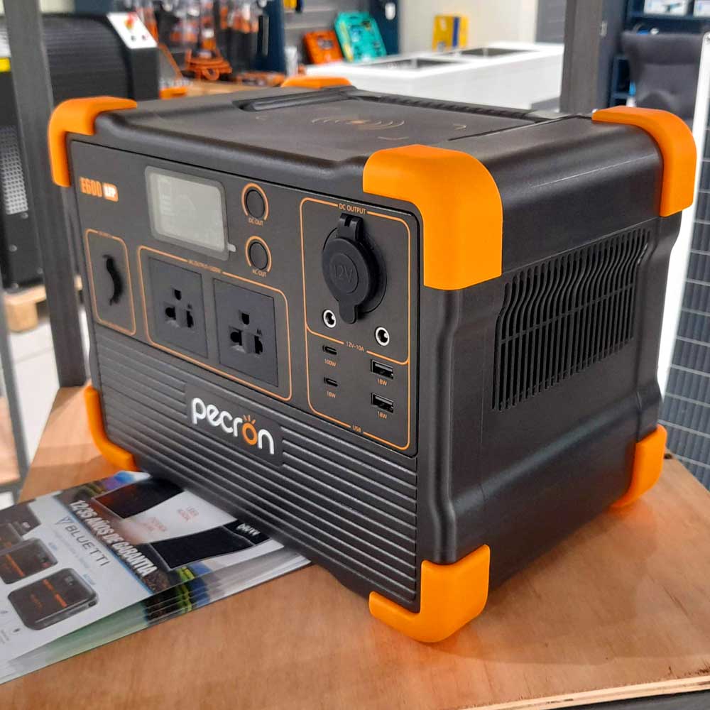 Estacion de Energia PECRON E600LFP | 1200W 614Wh LiFePO | Carga Rapida 2.2h con 11 Puertos y App - Imagen 7