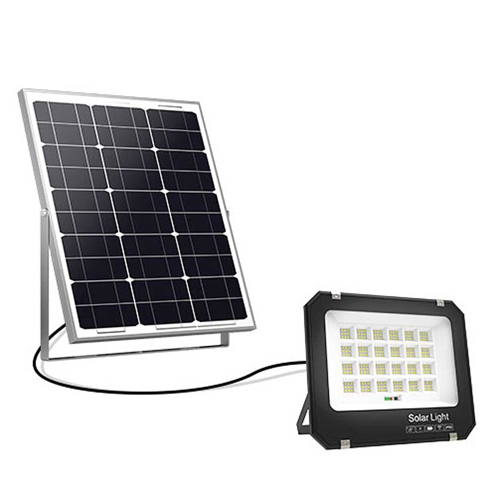 Reflector Solar MP SFL-PL-50W | Panel Integrado con Batería LiFePO4 y Mando | Iluminación Autónoma IP65