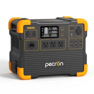 Estación de Energia PECRON E1500LFP | 2200W 1536Wh LiFePO | Expandible a 7680Wh con Carga Ultra Rapida