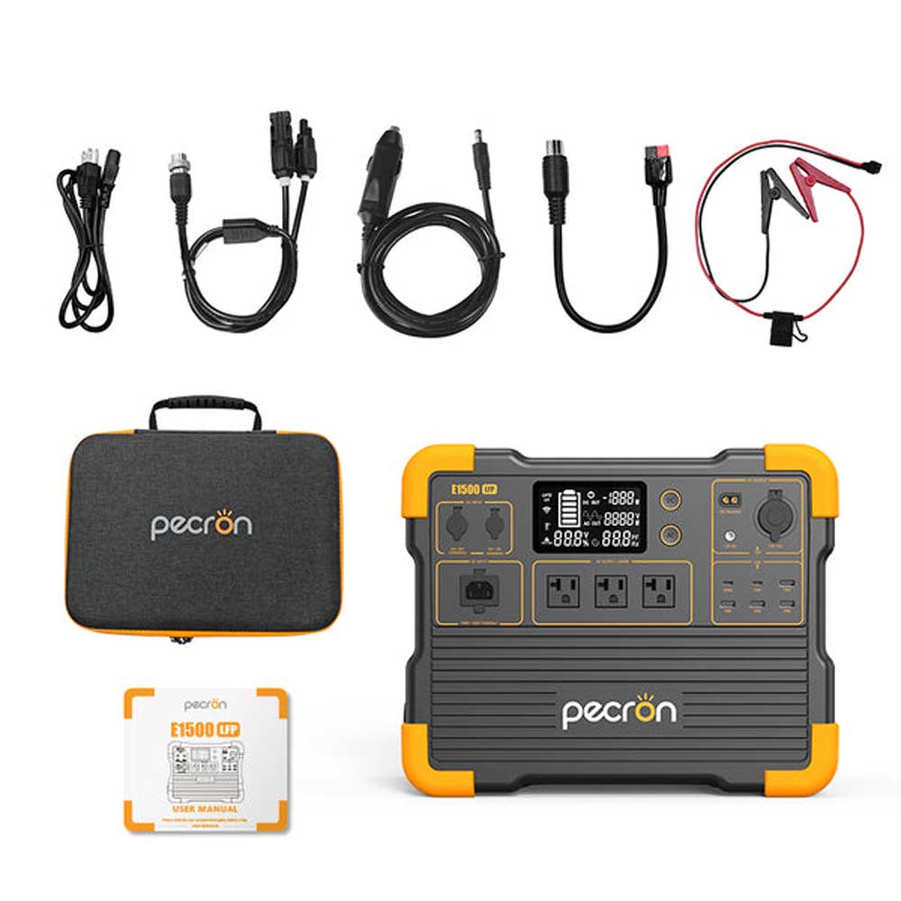Estación de Energia PECRON E1500LFP | 2200W 1536Wh LiFePO | Expandible a 7680Wh con Carga Ultra Rapida - Imagen 2
