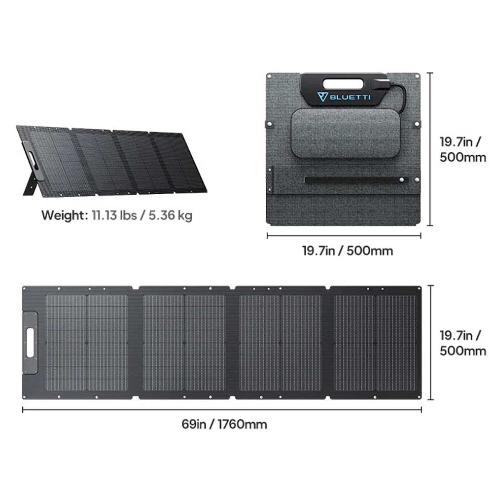 Panel Solar portatil plegable Bluetti 120w de generacion, asuncion, paraguay, mp energia propia